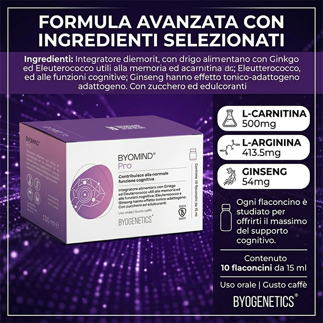 Ottimizza la funzione cognitiva , migliora la concentrazioe e potenzia la reattività mentale